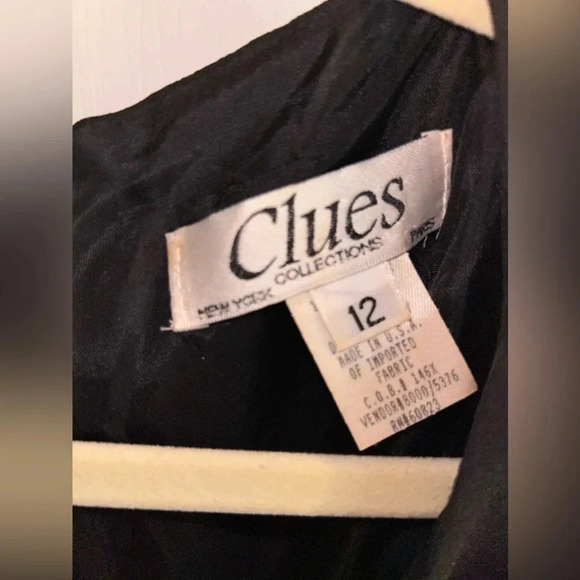Clues Collection Classic Black Dress. Size 12 - Picture 2 of 4